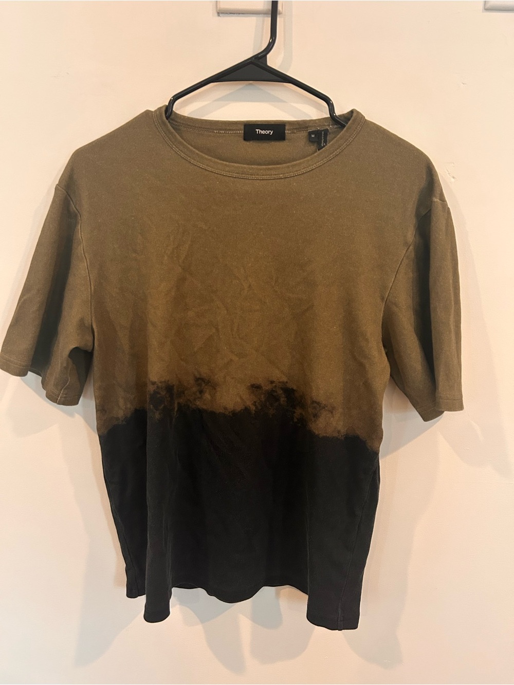 Theory Olive Green Crewneck Tee